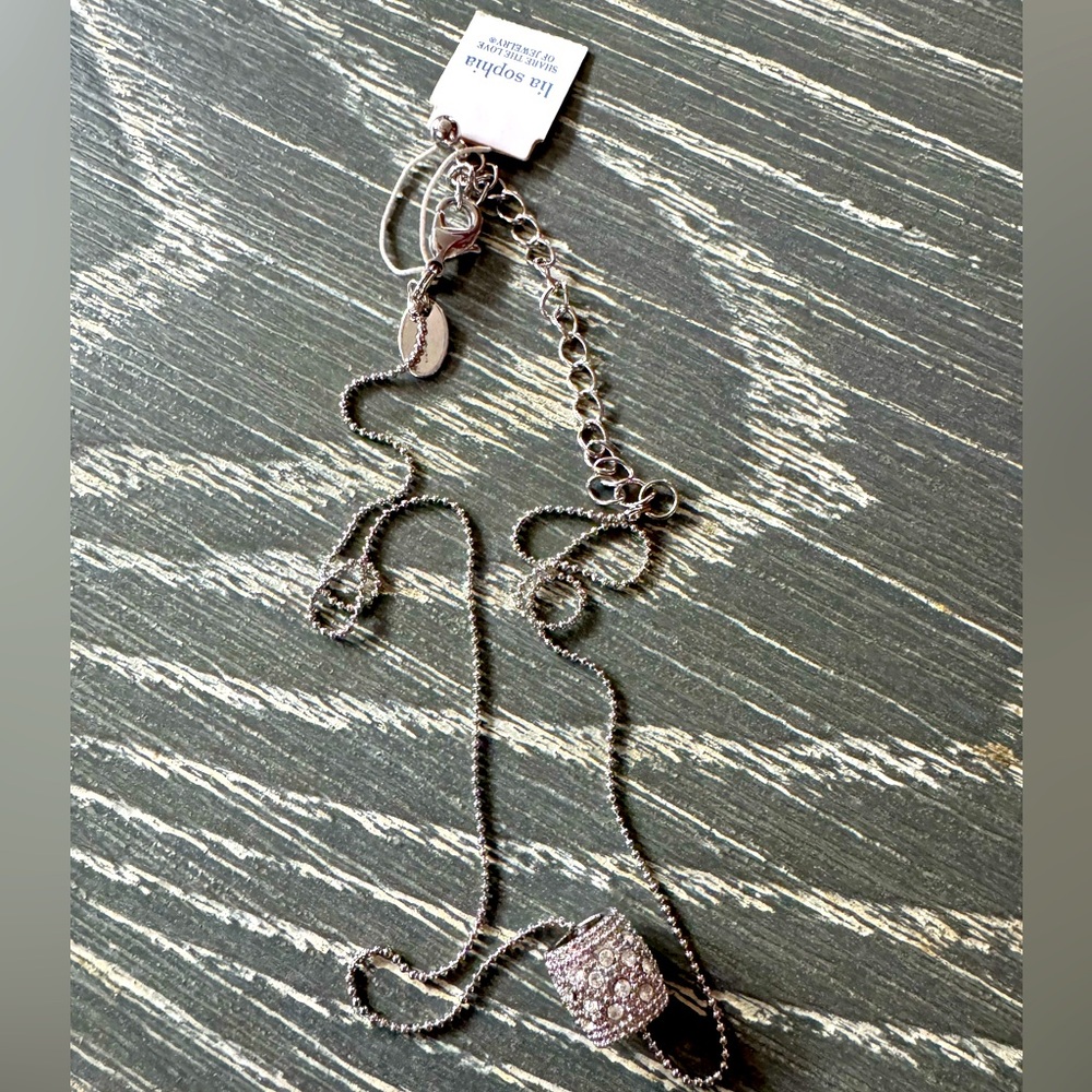 NWT - Lia Sophia Crystal Necklace.
